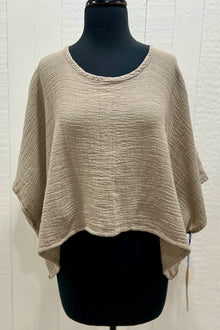  Oh My Gauze Havana Crop Top in Taupe Style T547