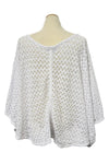 Oh My Gauze Honeycomb Cotton Gauze Overlay Top in Snow
