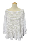 Oh My Gauze Honeycomb Cotton Gauze Overlay Top in Snow