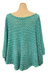 Oh My Gauze Honeycomb Cotton Gauze Overlay Top in Washed Seafoam