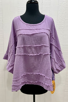  Oh My Gauze Horizon Top in Orchid Style T644
