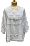 Oh My Gauze Horizon Top in Snow