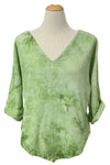 Oh My Gauze Lynn Cotton Gauze Top in Washed Kiwi