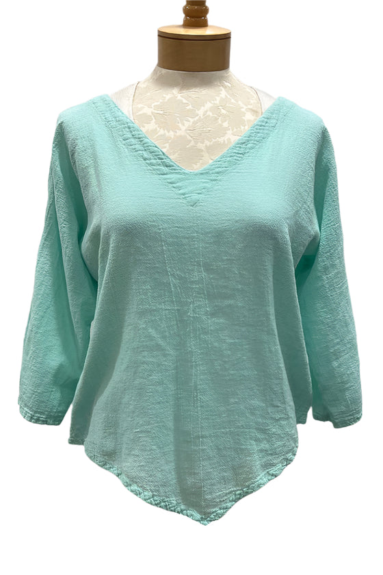 Oh My Gauze Lynn Top in Seafoam
