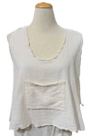 Oh My Gauze May Cotton Gauze Vest in Bone