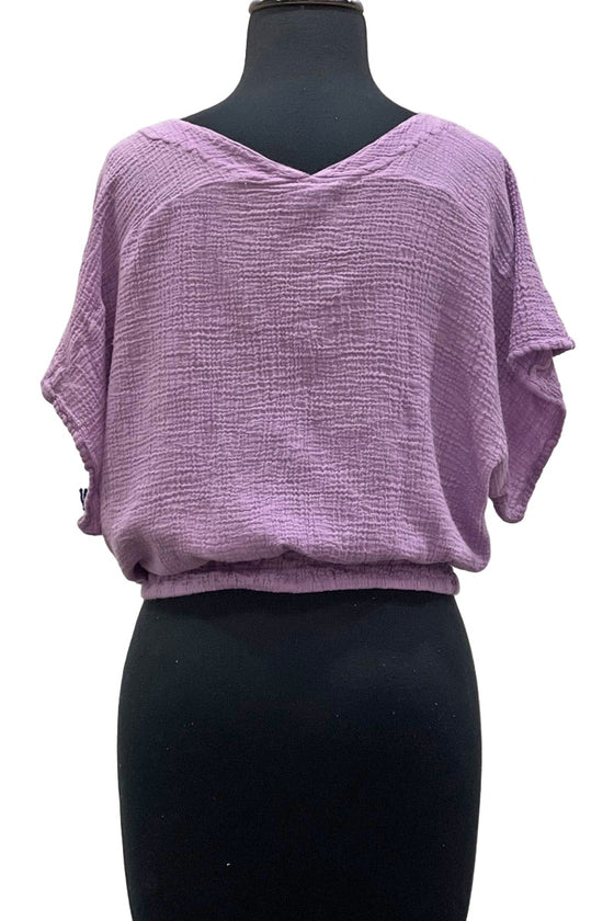 Oh My Gauze Romane Top in Orchid