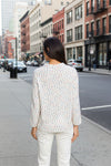 Olivia By Habitat Clothes Confetti Pop Funnel Neck Sweater in Ivory