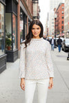 Olivia By Habitat Clothes Confetti Pop Funnel Neck Sweater in Ivory