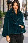 Olivia By Habitat Clothes Faux Fur Showstopper Jacket in Spruce