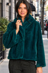 Olivia By Habitat Clothes Faux Fur Showstopper Jacket in Spruce