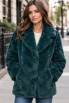 Olivia By Habitat Clothes Faux Fur Standout Car Coat in Spruce
