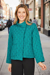 Olivia By Habitat Clothes Nexus Quilt Angled Jacket in Teal