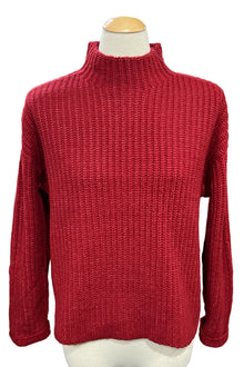  Olivia By Habitat Clothes Sedona Knit Funnel Neck in Chili