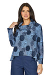 Olivia By Habitat Clothes Spotlight Knit Cowl Pullover in Navy