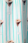 P.J Salvage Espresso Martini 3-Piece Flannel PJ Set in Pool Blue