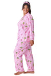 P.J Salvage Flamingo Cozy Flannel PJ Set with Headband in Pink Violet