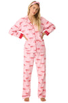 P.J Salvage Hello Beautiful Ribbons & Bows Cozy Flannel PJ Set with Headband