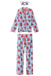 P.J Salvage Hug in a Mug Cozy Flannel PJ Set with Headband in Denim