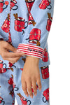 P.J Salvage Hug in a Mug Cozy Flannel PJ Set with Headband in Denim