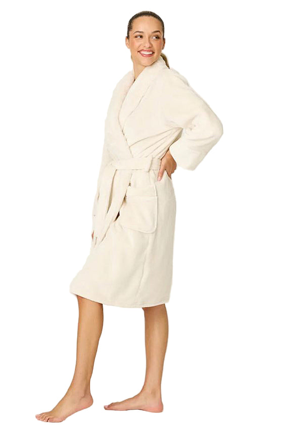 P.J Salvage Luxe Plush Robe in Natural