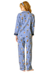P.J Salvage Teacup Pups 3-Piece Flannel PJ Set in Denim