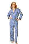 P.J Salvage Teacup Pups 3-Piece Flannel PJ Set in Denim