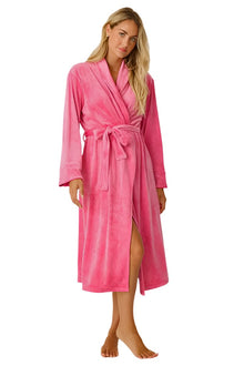  P.J Salvage Velvety Velour Robe in Fuchsia