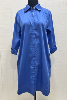  Perlavera Chris 3/4 Sleeve Missy Fit Midi Satin Dress in Midnight