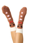 PJ Salvage Ginger Bread Plush Fun Socks in Brown