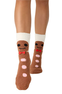  PJ Salvage Ginger Bread Plush Fun Socks in Brown