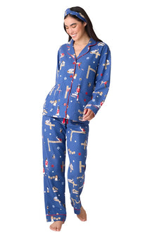  PJ Salvage Love Leo Dog Rescue Cozy Flannel PJ Set with Headband