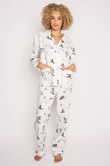  PJ Salvage Ski Ya Later Flannel PJ Set with Headband