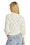 Driftwood Pointelle Sweater in Love Letters