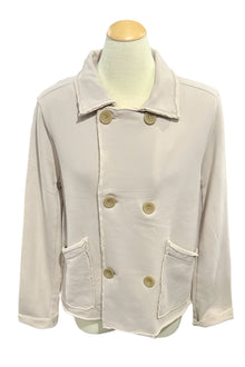  Beige jacket on a mannequin in a store setting