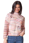 Habitat Clothes to Live in Highland Hues Mixed Stitched Pullover in Wineberry