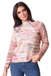 Habitat Clothes to Live in Highland Hues Mixed Stitched Pullover in Wineberry