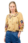 products › ivy-jane-check-garden-top-in-gold
