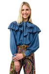 Ivy Jane Denim Bow Top 630408