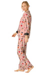 P.J Salvage Love Lockets 3-Piece Flannel PJ Set in Iced Rose
