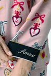 P.J Salvage Love Lockets 3-Piece Flannel PJ Set in Iced Rose