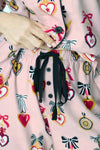 P.J Salvage Love Lockets 3-Piece Flannel PJ Set in Iced Rose