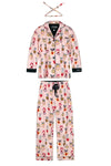 P.J Salvage Love Lockets 3-Piece Flannel PJ Set in Iced Rose