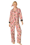 P.J Salvage Love Lockets 3-Piece Flannel PJ Set in Iced Rose