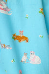 P.J Salvage Pampered Cat 3-Piece Flannel PJ Set in Blue Elixir