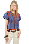 Sister Mary By Ivy Jane Bolero Top in Blue Plaid