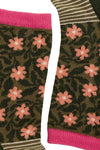 White Stuff Floral Stripe Ankle Sock