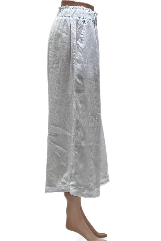Pure Match By Match Point Petite High Elastic Gaucho Pants in White Style PLP2111