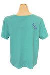 Sabaku Artwear Alone In A Garden Short Sleeve Tee in Turquoise
