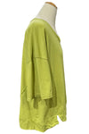 Saga Cotton Extended Sleeve Crop Tee in Moss AU3163