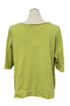 Saga Cotton Extended Sleeve Crop Tee in Moss AU3163